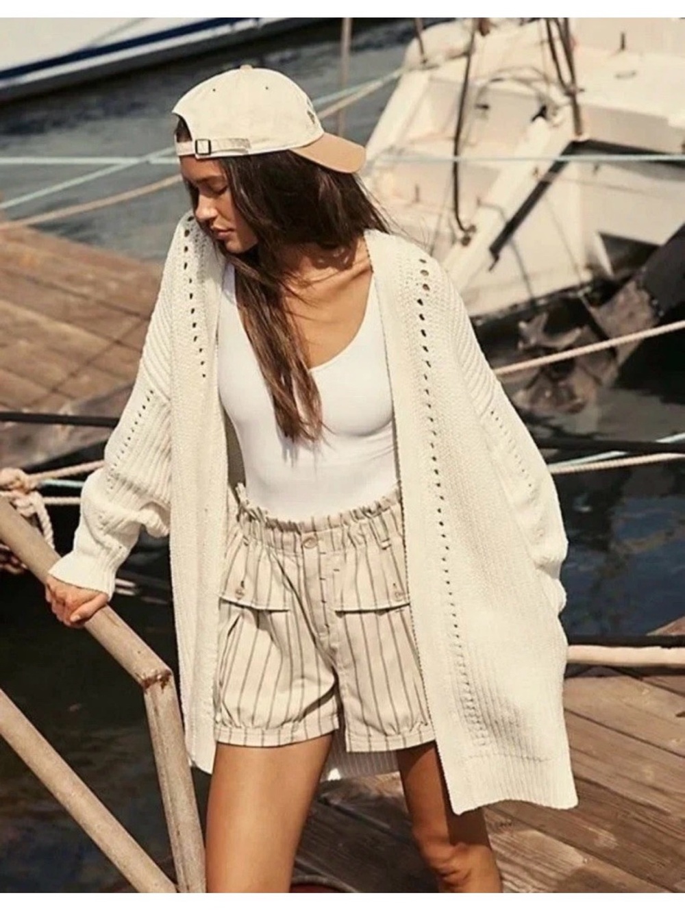 Free People Nightingale Cardigan Oversized Size Small Has Pockets Boho Cozy